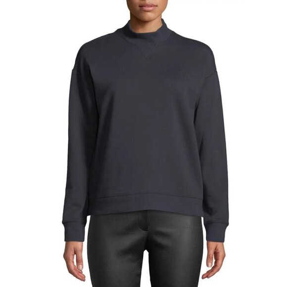 Derek Lam 10 Crosby Black Mock Neck Pullover Sweatshirt 10 - Picture 1 of 5